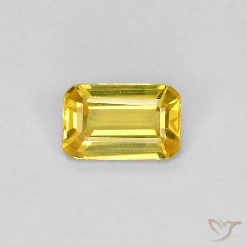 0.34ct طبيعي ذهبى مصفر زفير, قص الزمرد, VVS-VS