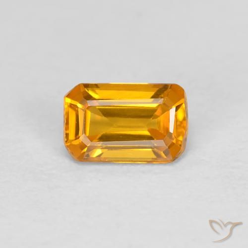 0.37ct طبيعي ذهبى داكن زفير, قص الزمرد, VVS
