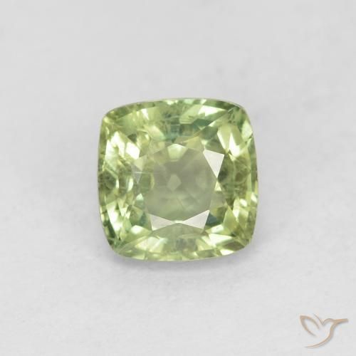 0.79ct طبيعي أخضر داكن باهت زفير, وسادة, قليلا جدا