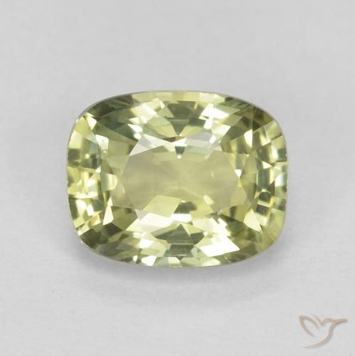 0.67ct طبيعي أخضر كمثرى فاتح زفير, وسادة, VVS-VS