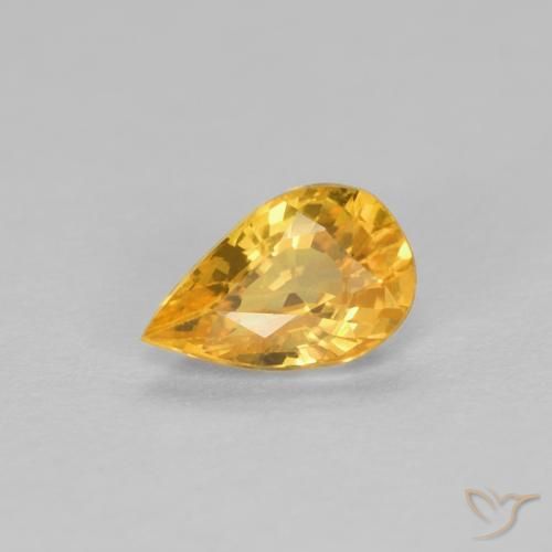0.47ct طبيعي ذهبي زفير, شكل الكمثرى, VVS-VS