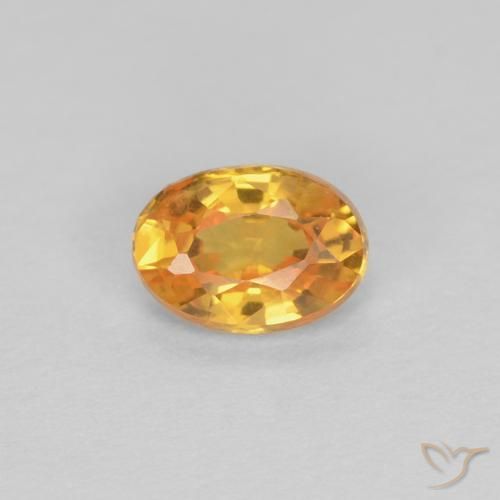 0.44ct طبيعي ذهبى-برتقالى غامق زفير, بيضوي, VVS