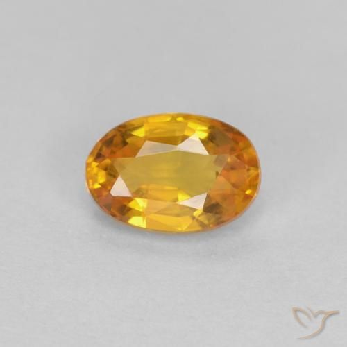 0.56ct طبيعي ذهبى-برتقالى غامق زفير, بيضوي, VVS-VS