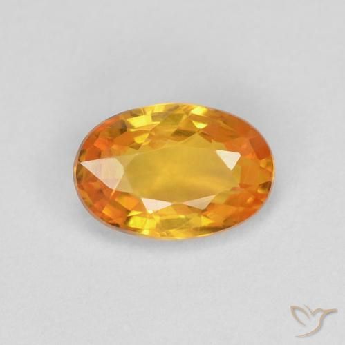 0.60ct طبيعي ذهب زفير, بيضوي, VVS-VS