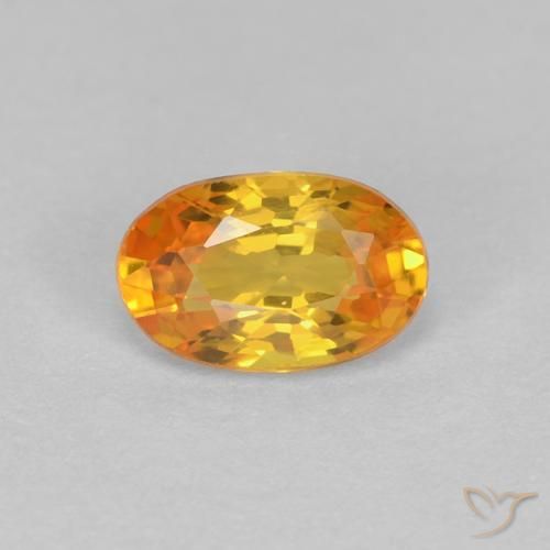 0.61ct طبيعي ذهب زفير, بيضوي, VVS