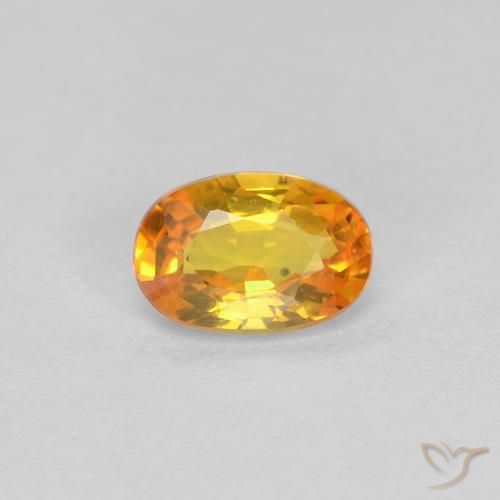 0.43ct طبيعي برتقالى متوسط زفير, بيضوي, VVS-VS