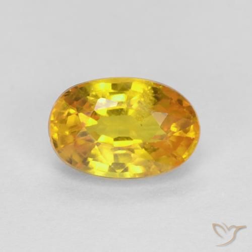 0.75ct طبيعي برتقالى ذهبة زفير, بيضوي, قليلا جدا