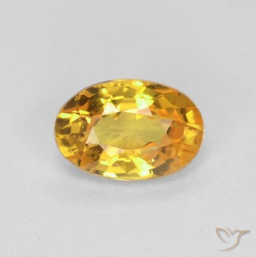 0.60ct طبيعي ذهبى متوسط زفير, بيضوي, VVS