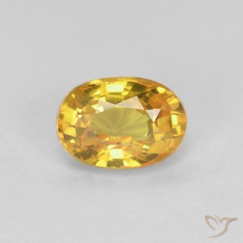 0.71ct طبيعي ذهبي زفير, بيضوي, VVS