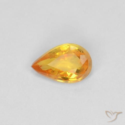 0.40ct طبيعي برتقالى متوسط زفير, شكل الكمثرى, VVS-VS