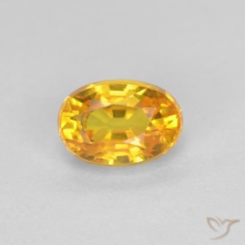 0.73ct طبيعي ذهبي زفير, بيضوي, VVS