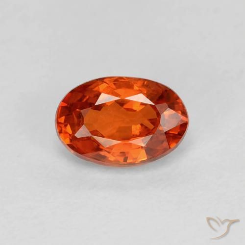 0.74ct طبيعي أحمر كثيف زفير, بيضوي, VVS-VS