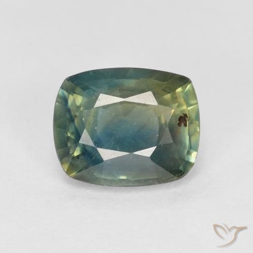 1.13ct طبيعي متعدد الألوان زفير, وسادة, قليلا جدا