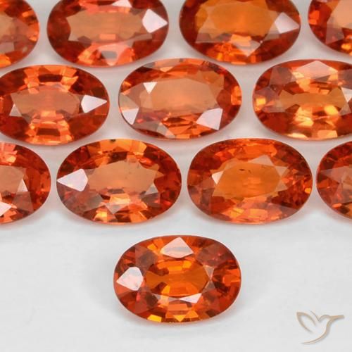 0.52ct طبيعي برتقالى متوسط زفير, بيضوي, قليلا جدا