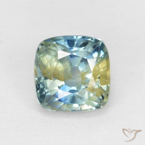 1.15ct طبيعي متعدد الألوان زفير, وسادة, قليلا جدا