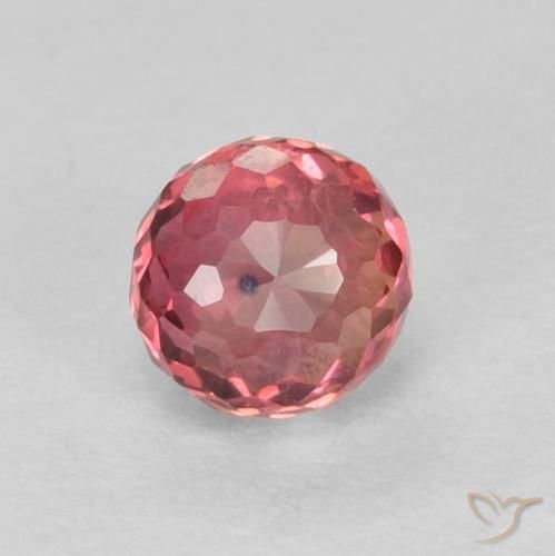 0.48ct طبيعي أحمر وردى زفير, دائري, VVS-VS