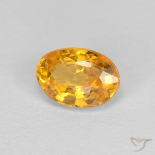 زفير ذهبى-برتقالى طبيعي، بيضوي، 0.60 قيراط، VVS