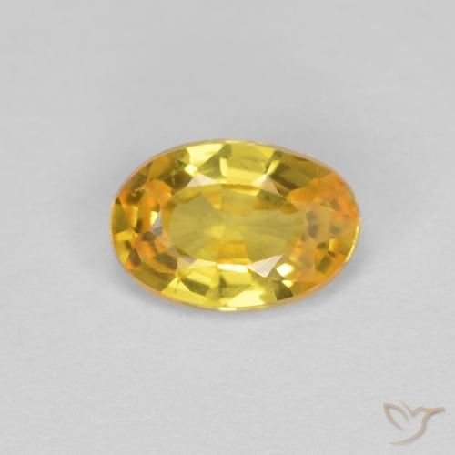 0.44ct طبيعي ذهبي زفير, بيضوي, VVS
