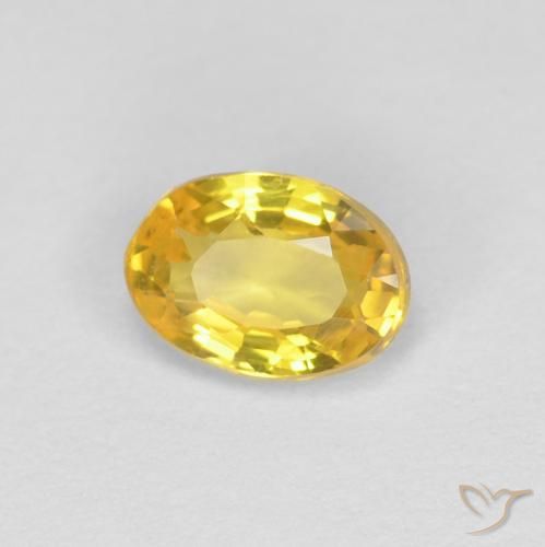0.49ct طبيعي ذهبي زفير, بيضوي, VVS