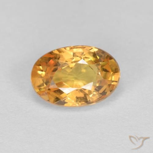 0.65ct طبيعي ذهبى-برتقالى زفير, بيضوي, VVS