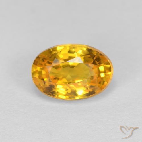 0.70ct طبيعي ذهبى داكن زفير, بيضوي, VVS