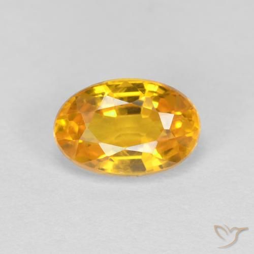 0.66ct طبيعي برتقالى ذهبة زفير, بيضوي, VVS