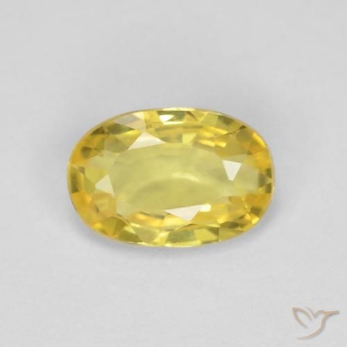 0.52ct طبيعي أصفر بنى زفير, بيضوي, VVS