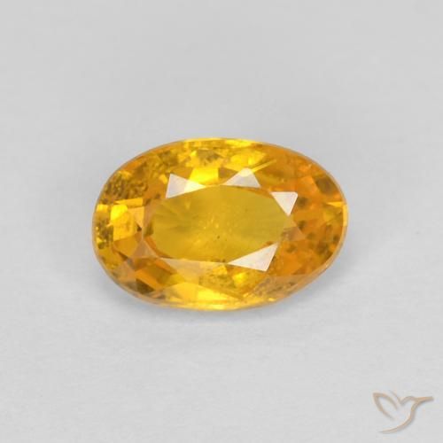 0.56ct طبيعي ذهبى داكن زفير, بيضوي, VS-SI
