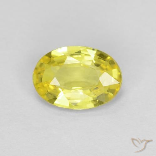 0.49ct طبيعي أصفر متوسط زفير, بيضوي, VVS
