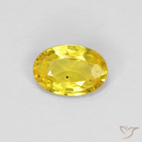 0.43ct طبيعي ذهبى مصفر زفير, بيضوي, VVS-VS