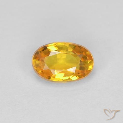 0.57ct طبيعي ذهبي زفير, بيضوي, VVS