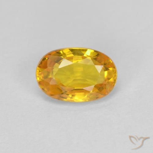 0.68ct طبيعي ذهبي زفير, بيضوي, VVS