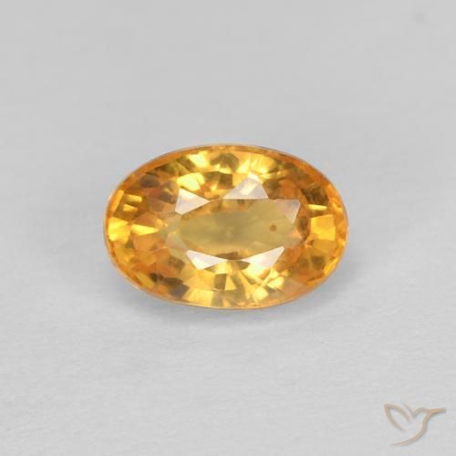 0.75ct طبيعي ذهبى-برتقالى غامق زفير, بيضوي, VVS