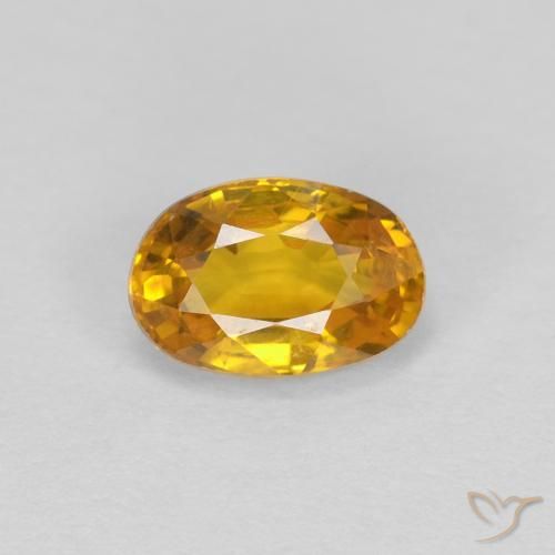 0.71ct طبيعي ذهبى داكن زفير, بيضوي, VVS