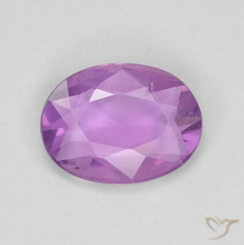 0.65ct طبيعي أرجوانى وردى متوسط زفير, بيضوي, VVS-VS