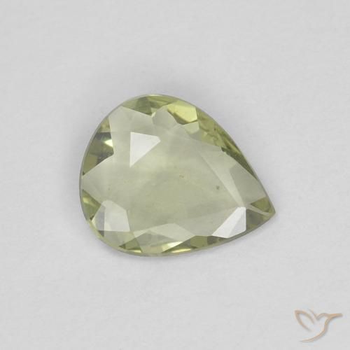 0.34ct طبيعي أخضر دافئ زفير, شكل الكمثرى, VVS-VS