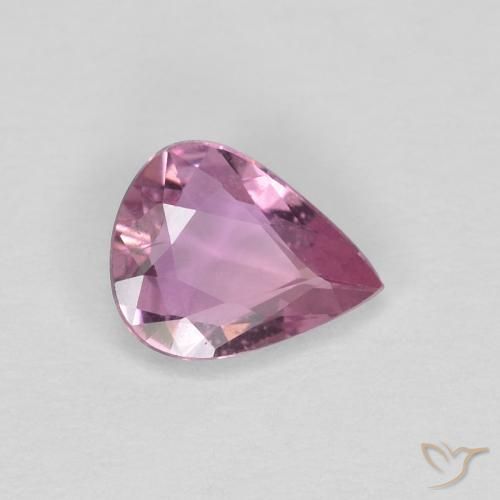 0.47ct طبيعي أرجوانى متوسط زفير, شكل الكمثرى, قليلا جدا