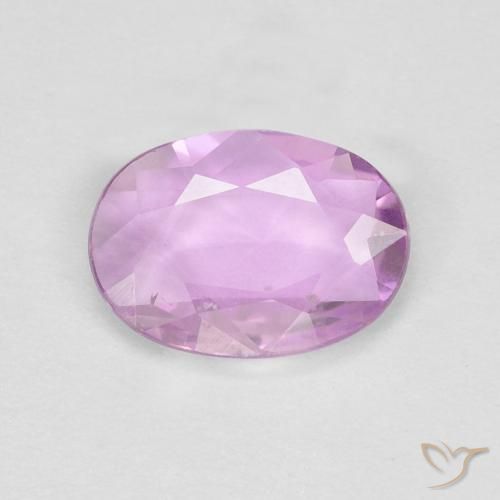 0.67ct طبيعي أرجوانى متوسط زفير, بيضوي, قليلا جدا