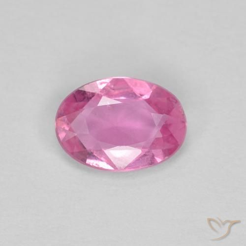 0.44ct طبيعي وردى أرجوانى ملكى زفير, بيضوي, قليلا جدا