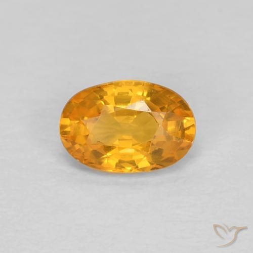 0.56ct طبيعي برتقالى متوسط زفير, بيضوي, VVS-VS
