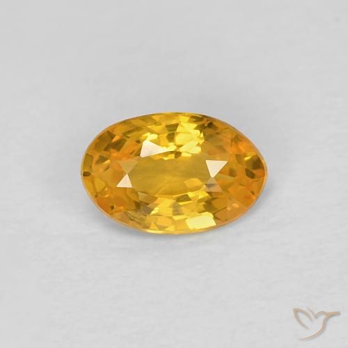 0.46ct طبيعي ذهبى-برتقالى زفير, بيضوي, VVS-VS