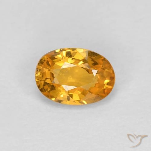 0.60ct طبيعي برتقالى متوسط زفير, بيضوي, قليلا جدا