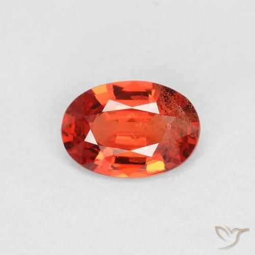 0.50ct طبيعي أحمر متوسط زفير, بيضوي, قليلا جدا