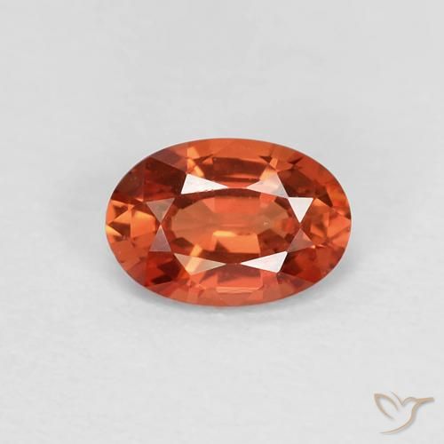 0.57ct طبيعي أحمر متوسط زفير, بيضوي, VVS