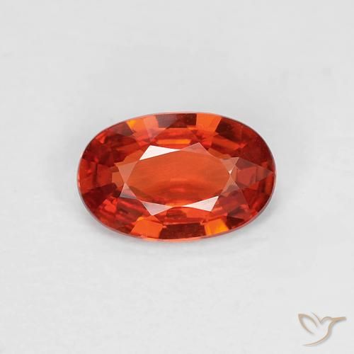0.47ct طبيعي أحمر متوسط زفير, بيضوي, VVS