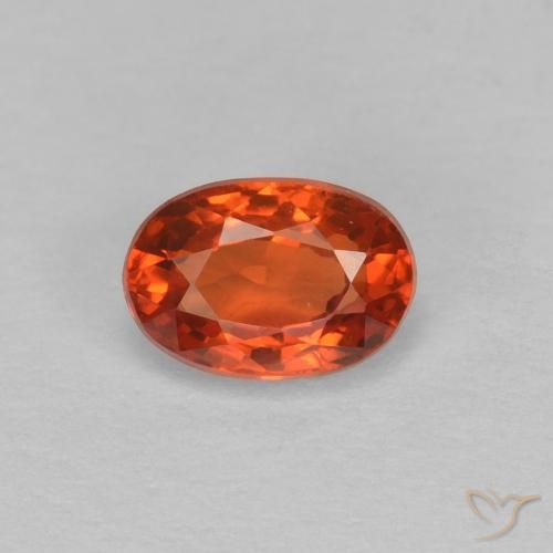0.65ct طبيعي برتقالى محمر زفير, بيضوي, VVS