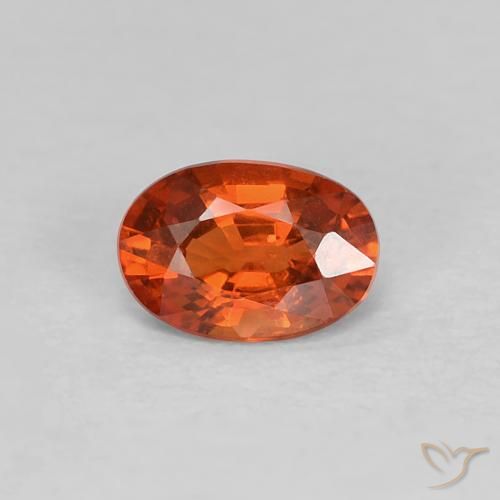 0.47ct طبيعي أحمر كهرمانى غامق زفير, بيضوي, قليلا جدا