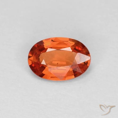 0.48ct طبيعي أحمر كثيف زفير, بيضوي, VVS-VS