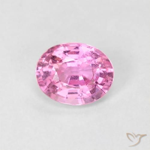 0.54ct طبيعي وردى كثيف زفير, بيضوي, قليلا جدا