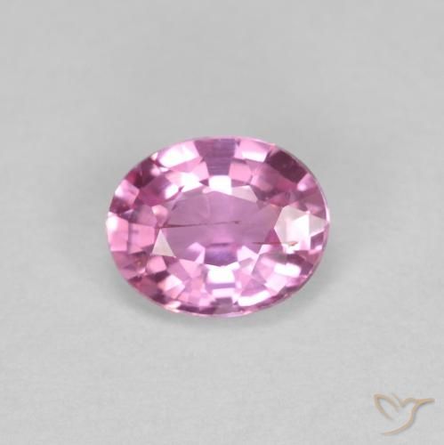 0.46ct طبيعي وردى كثيف زفير, بيضوي, قليلا جدا